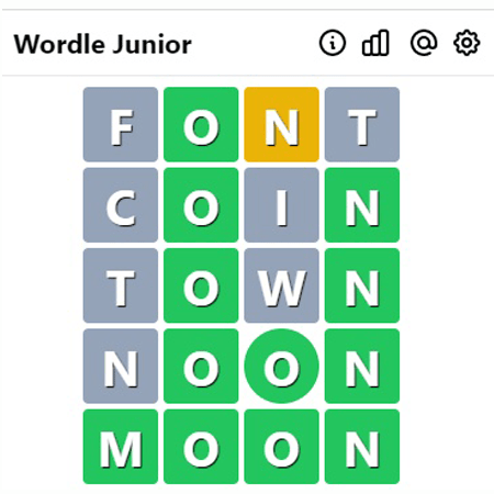 Wordle Junior game